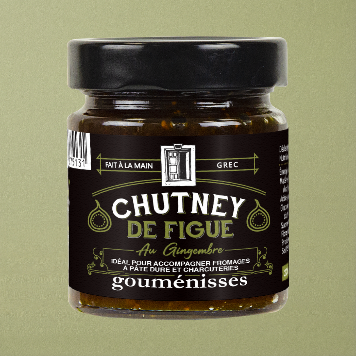 Chutney de Figues & Gingembre Frais - 220g