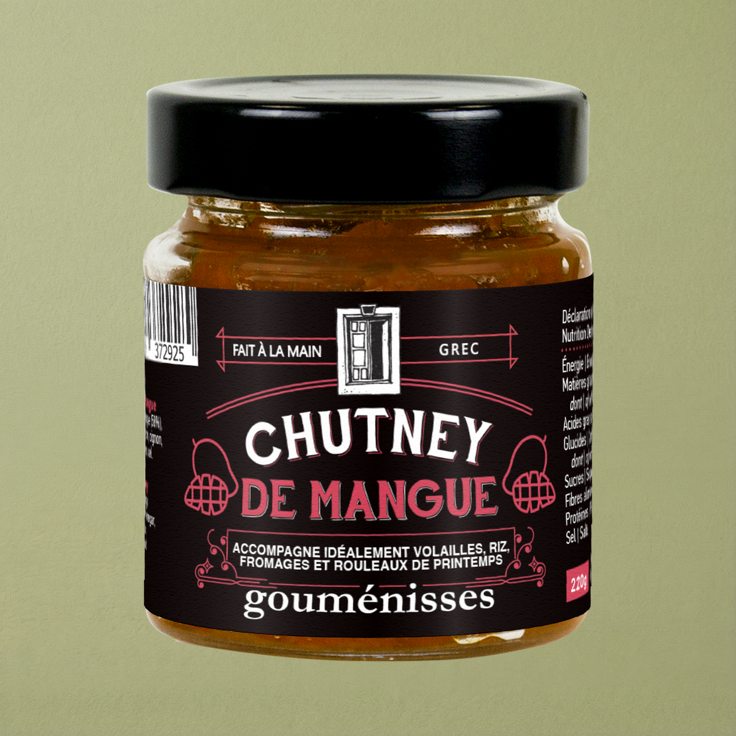 Chutney de Mangue (Recette Exotique) - 220g