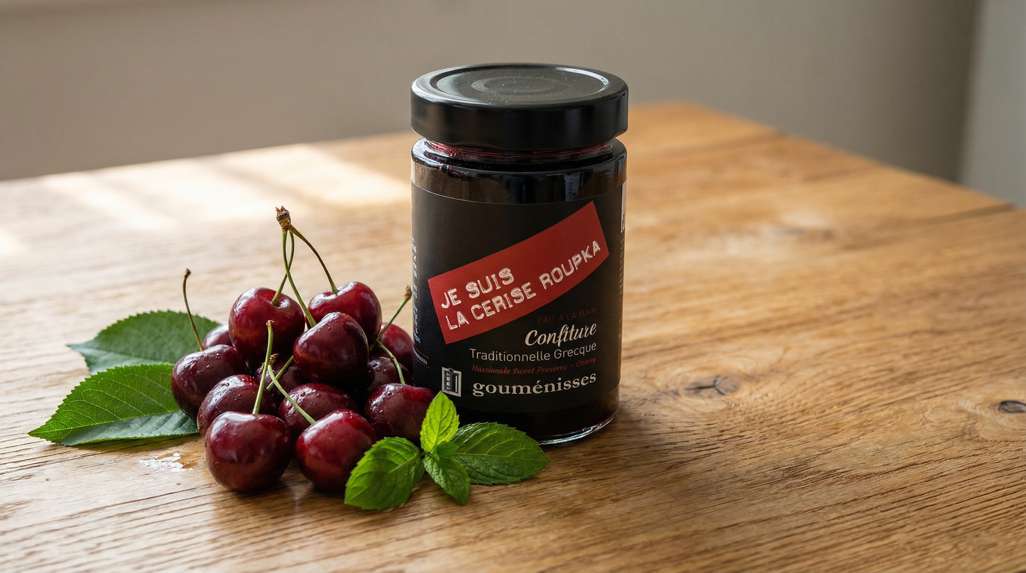 Cerises Griottes Confites (Sirop Léger) - 450g