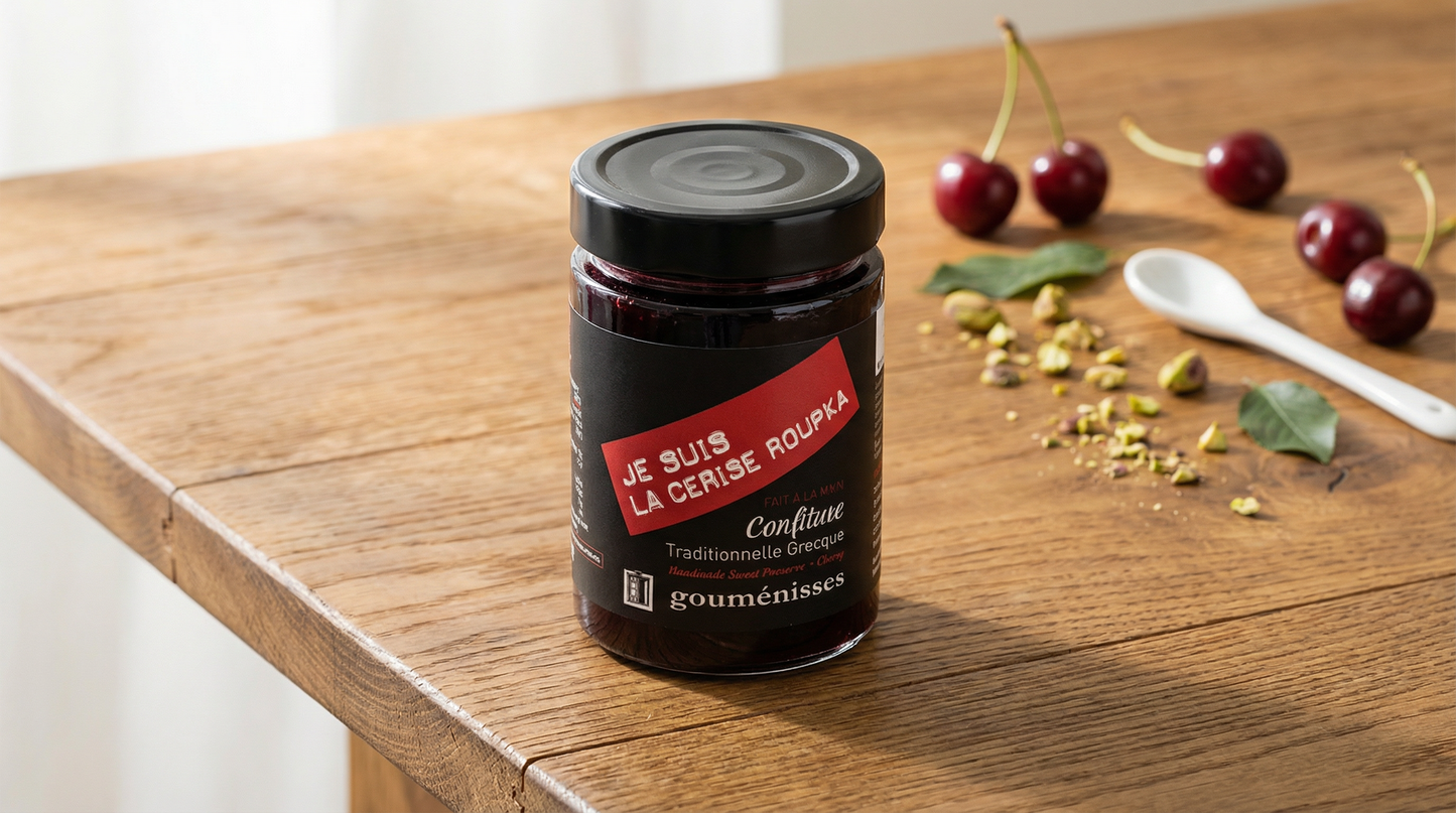 Cerises Griottes Confites (Sirop Léger) - 450g