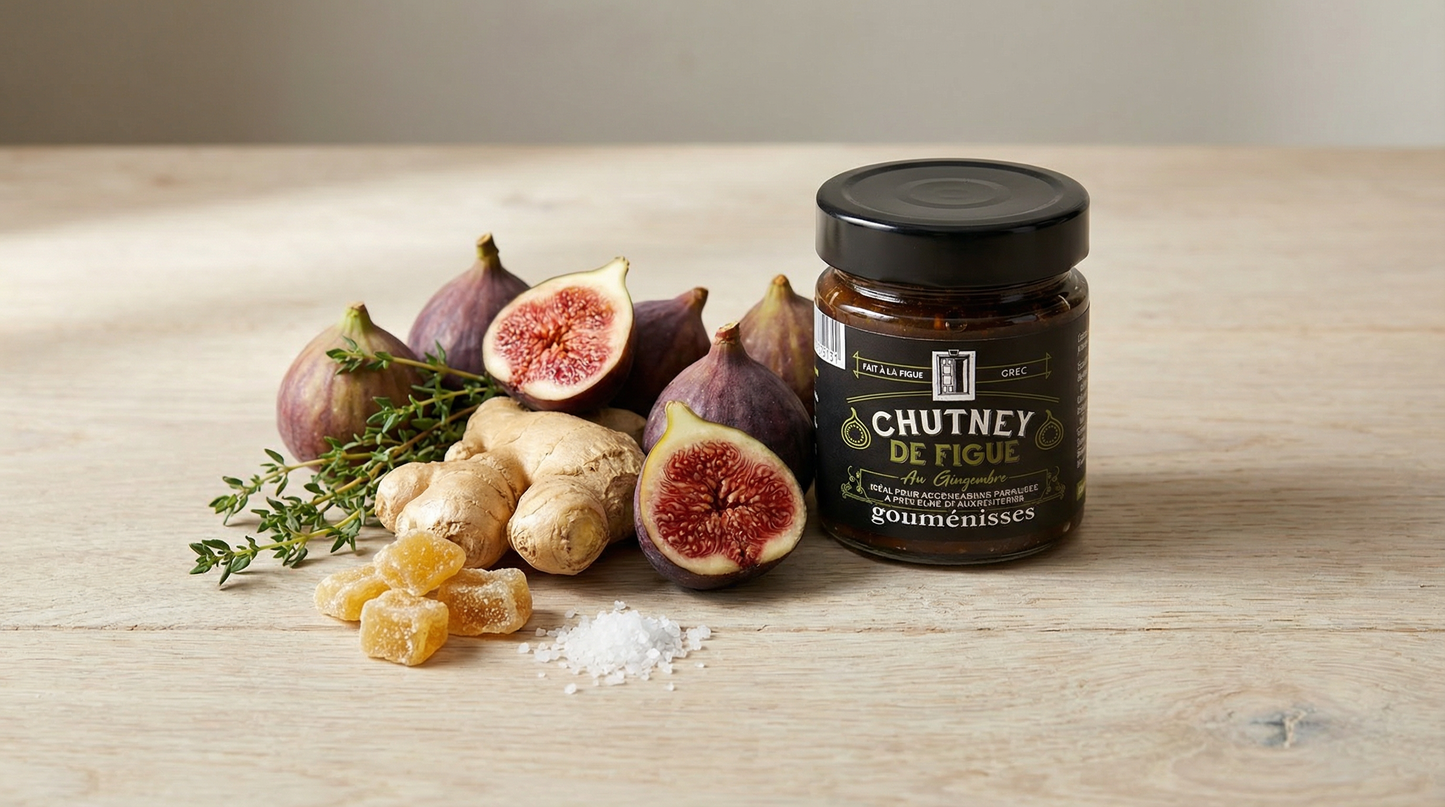 Chutney de Figues & Gingembre Frais - 220g
